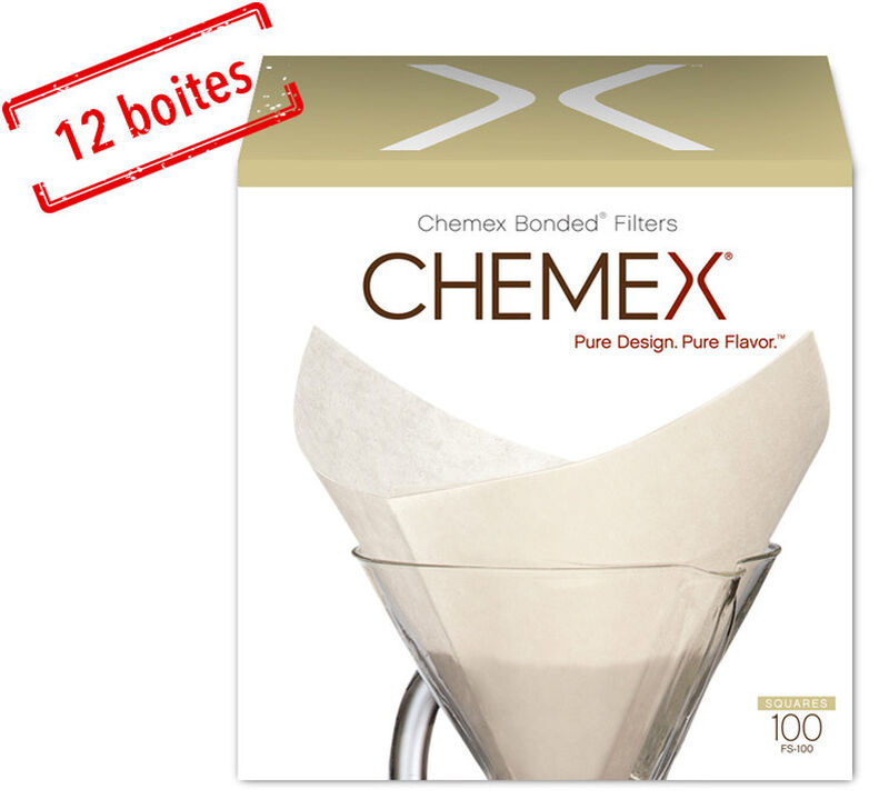 Chemex Filtres blancs x 100 pour cafeti&egrave;re 6 &agrave; 8 tasses x12 image number 0