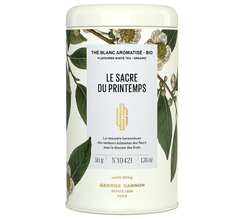 Th&eacute; blanc Bio - Le sacre du printemps - Bo&icirc;te vrac 50 g - GEORGE CANNON image number 0