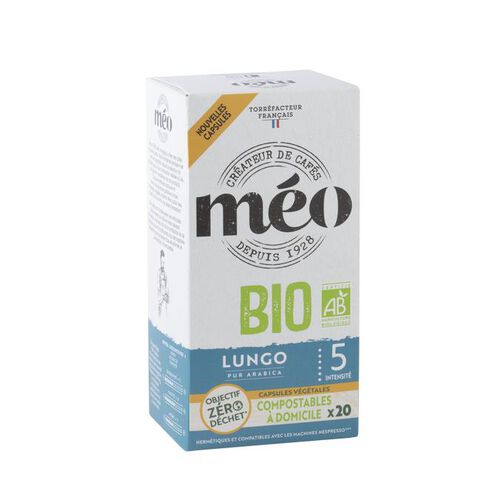 Caf&eacute;s M&eacute;o Nespresso* Original Compatible Capsules Lungo Organic x 20