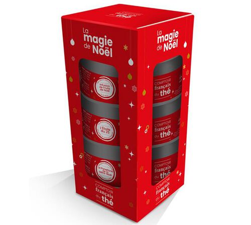 Comptoir Fran&ccedil;ais du Th&eacute; Loose Leaf Christmas Tea Selection Box - 3 x 25g