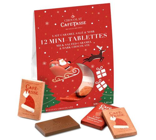 Caf&eacute;-Tasse Christmas Pack of 12 Chocolate Bars