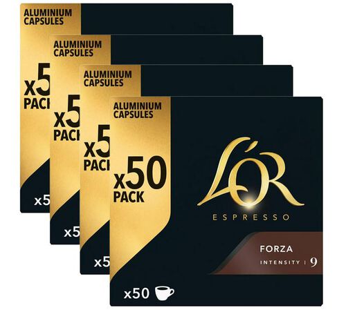 200 capsulesles Forza compatibles Nespresso* Original- L'OR ESPRESSO