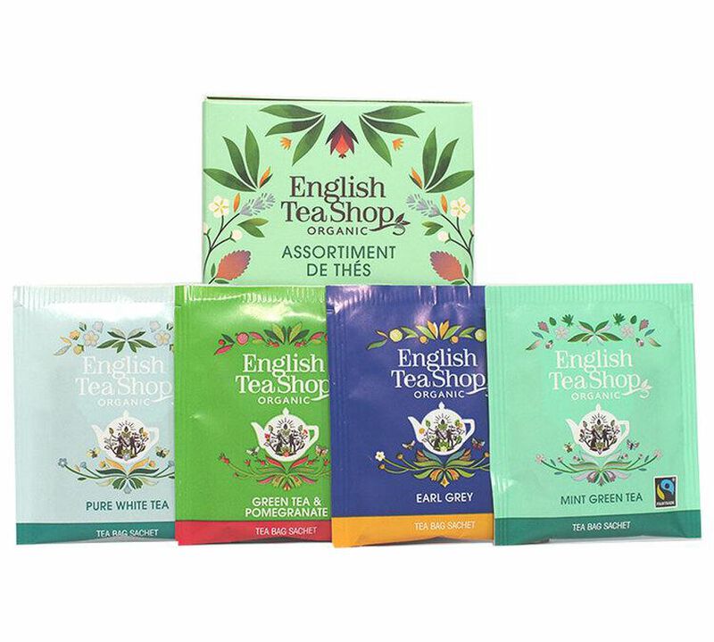 Assortiment de Th&eacute;s Bio & Equitable - 4x5 m&eacute;langes de sachets - FAIRTRADE - ENGLISH TEA SHOP image number 1