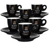 Zicaff&egrave; Set of 6 Cups and Saucers Black of Italy - 7cl image number 0