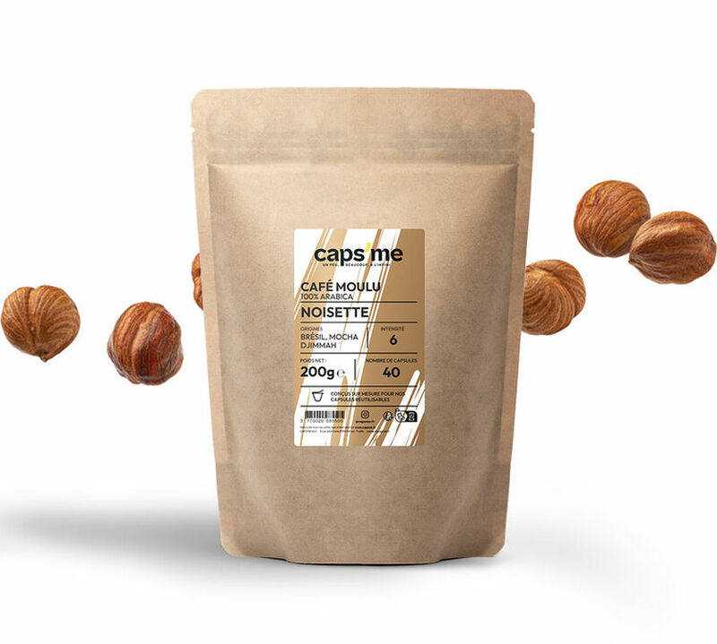 200 g - Caf&eacute; moulu - Aromatis&eacute; Noisette - CAPS ME image number 2