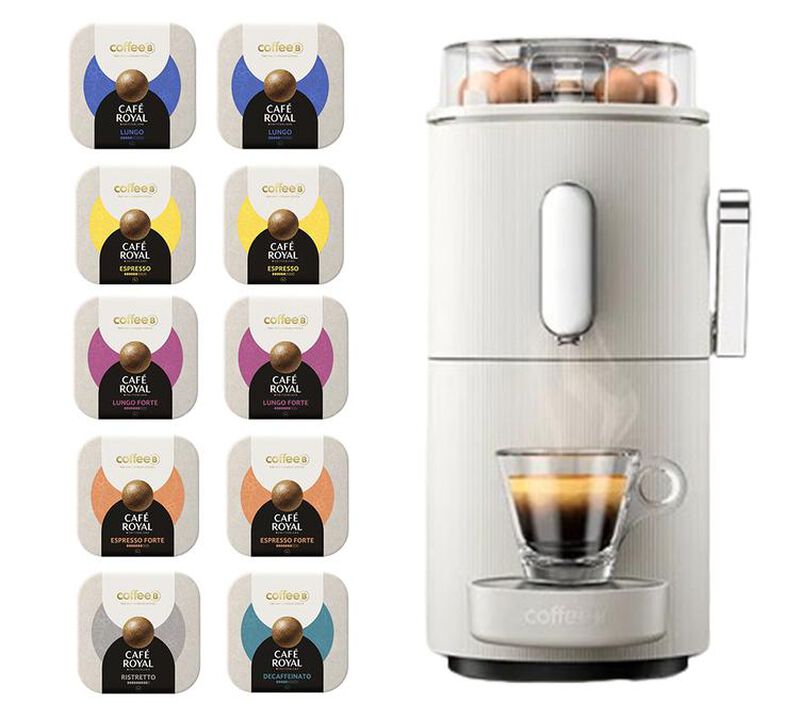Machine COFFEE B - Globe Blanc cass&eacute; + 90 boules de caf&eacute; offertes - CAF&Eacute; ROYAL image number 0