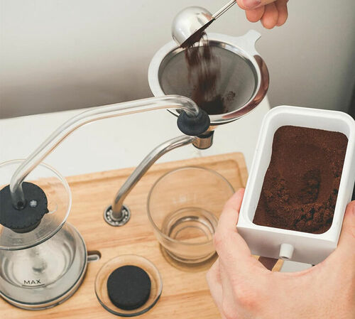 Cafeti&egrave;re programmable JOY RESOLVE Barisieur avec r&eacute;veil - Blanc et bois de noyer image number 2