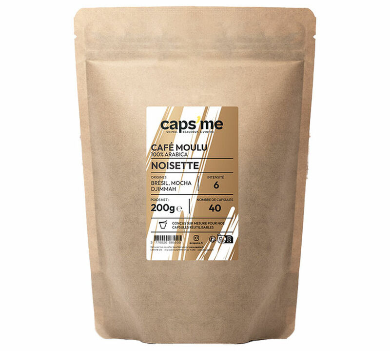 200 g - Caf&eacute; moulu - Aromatis&eacute; Noisette - CAPS ME image number 0