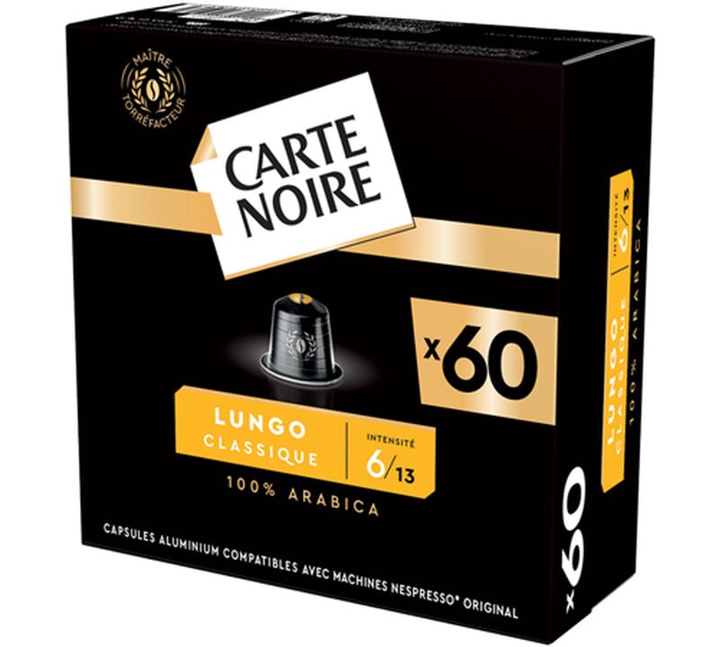60 capsules compatibles Nespresso* Original Espresso Lungo N&deg;6 - CARTE NOIRE image number 2