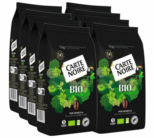 8 kg - Caf&eacute; en grain - Bio - CARTE NOIRE