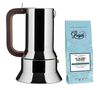Alessi 9090 3-cup Moka Pot for induction hobs designed by Richard Sapper + Caf&eacute; Lugat image number 0