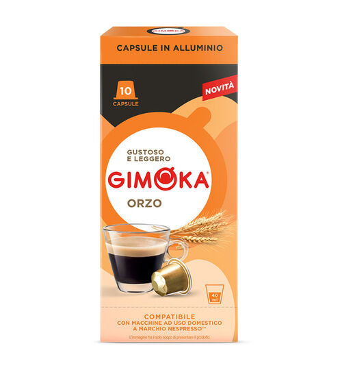10 capsule compatibili Nespresso* Original Orzo &ndash; Gimoka