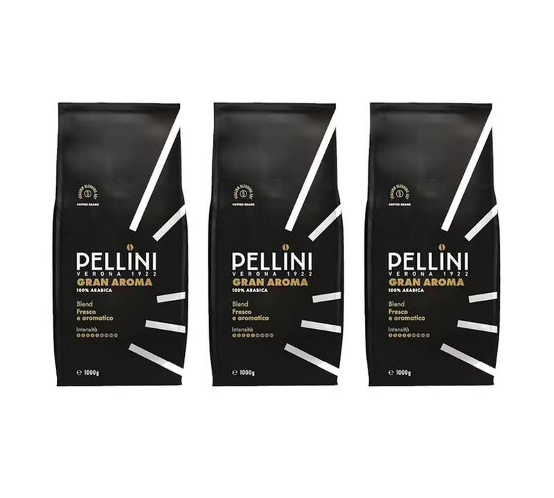 Pellini - Caff&egrave; in grani - Gran Aroma n&deg; 3 | 3 x 1 Kg image number 0