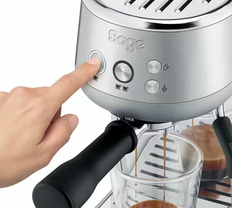 Machine expresso SAGE The Bambino inox + Moulin &agrave; caf&eacute; BARATZA Encore ESP blanc image number 2