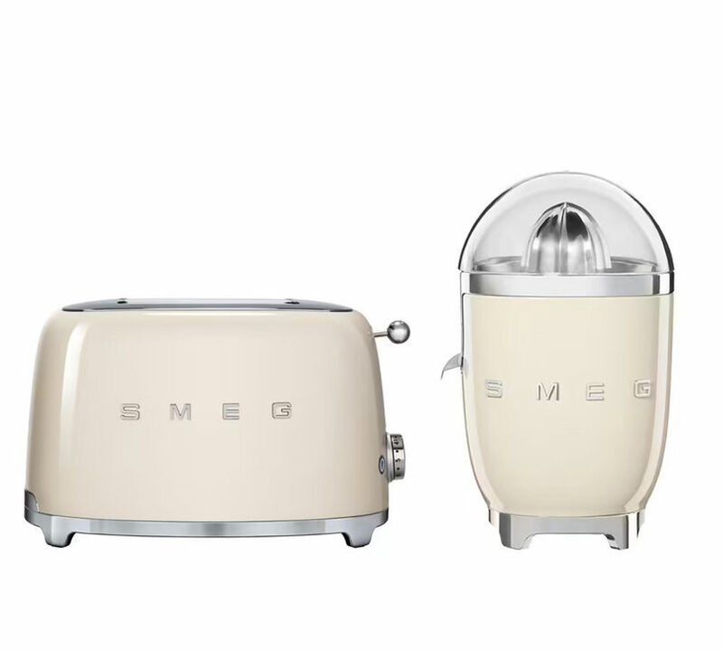 Set Petit-D&eacute;jeuner grille-pain TSF01CREU et presse-agrumes CJF11CREU Cr&egrave;me - SMEG image number 0