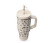 Qwetch Insulated Travel Water Bottle with Straw - Sand Leopard - 90 cl image number 2
