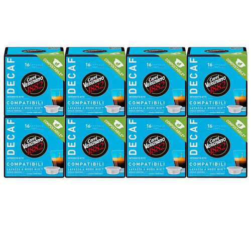 Caff&egrave; Vergnano - 128 capsule compatibili Lavazza A Modo Mio - Decaffeinato