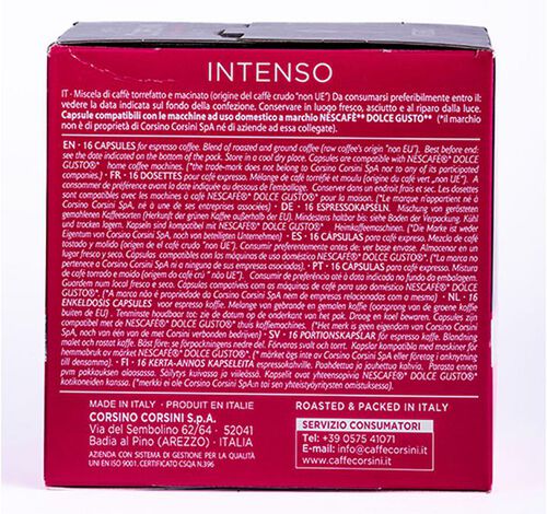 80 capsules compatibles Nescaf&eacute;* Dolce Gusto* Gran Riserva Intenso &ndash; CORSINI image number 2