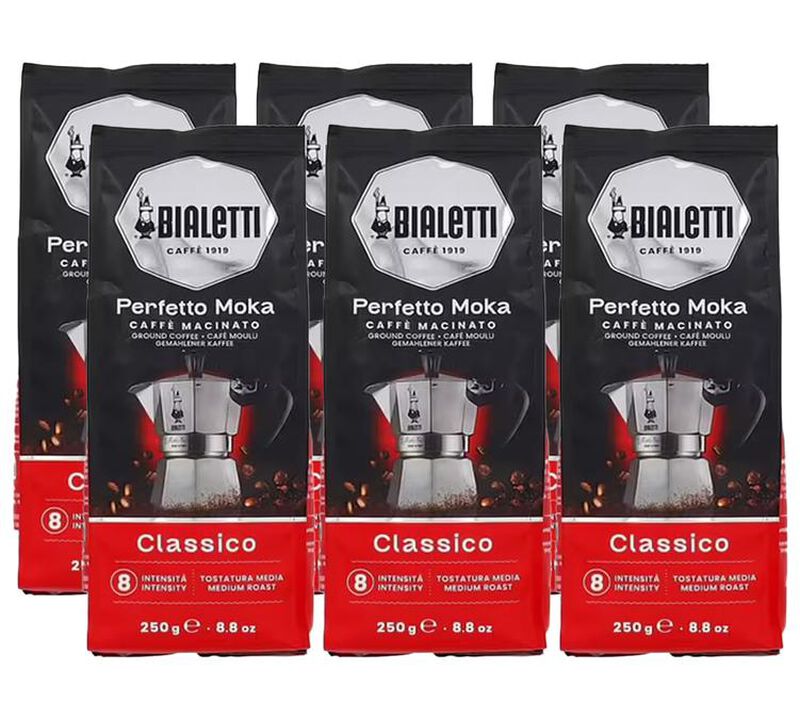 Bialetti - Caff&egrave; macinato - Perfetto Moka Classico 6 x 250 g image number 0