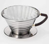 4-Cup flat-bottomed Kalita Wave Dripper 185 in stainless steel image number 3