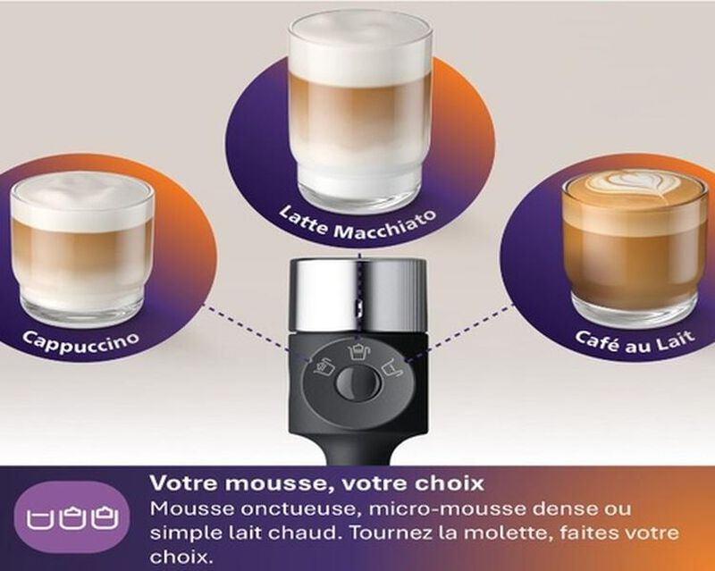 Machine expresso broyeur PHILIPS Baristina Latte BAR400/60 Noire image number 6