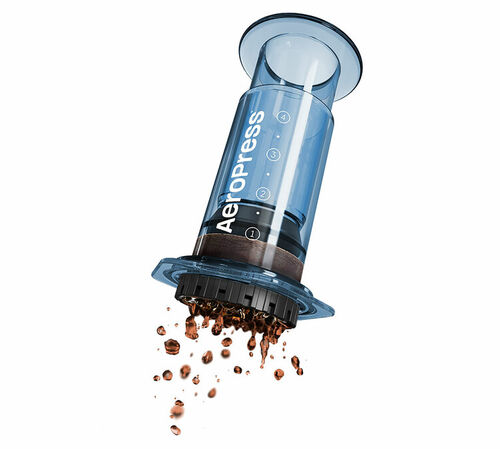 AeroPress Clear Portable Coffee Maker in Blue