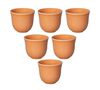 6 Tasses &agrave; caf&eacute; emboss&eacute;es 80 ml orange - LOVERAMICS image number 0