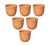 6 Tasses &agrave; caf&eacute; emboss&eacute;es 80 ml orange - LOVERAMICS image