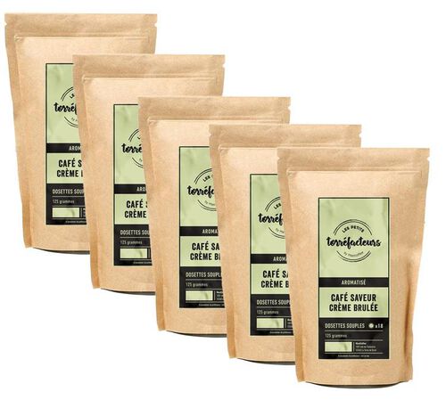 Les Petits Torr&eacute;facteurs - Cr&egrave;me Br&ucirc;l&eacute;e flavoured coffee pods for Senseo x 90