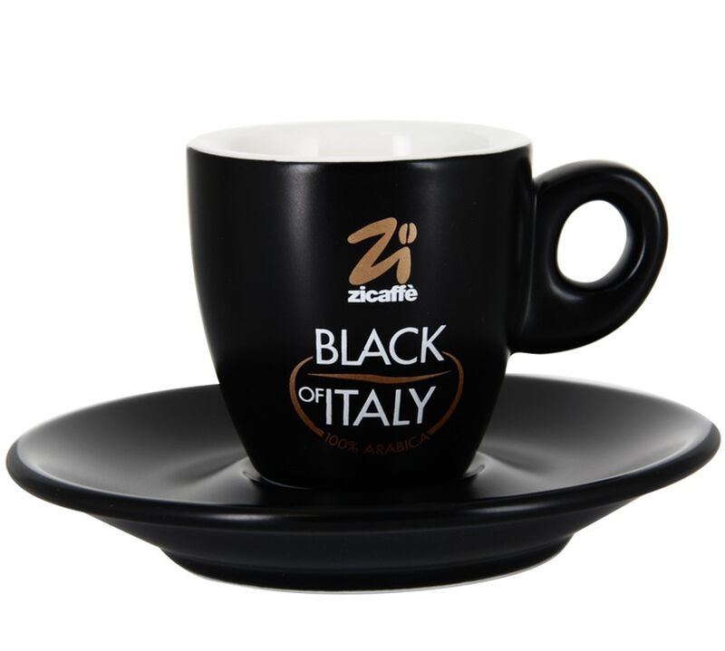 Zicaff&egrave; Set of 6 Cups and Saucers Black of Italy - 7cl image number 1