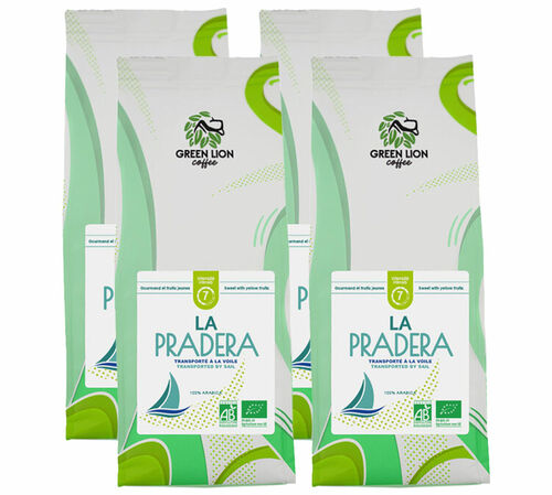 4 x 250 g - Caf&eacute; en grain - La Pradera Bio - GREEN LION COFFEE