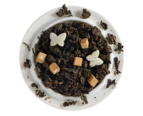 Salted caramel butter loose leaf Oolong tea - 80g metal tin - Comptoir Fran&ccedil;ais du Th&eacute;. image number 1
