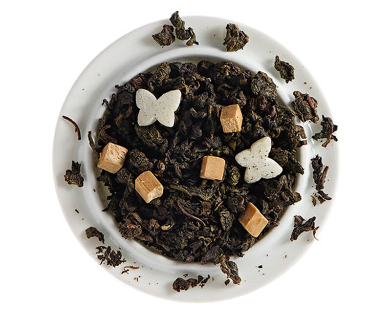 Salted caramel butter loose leaf Oolong tea - 80g metal tin - Comptoir Fran&ccedil;ais du Th&eacute;. image number 1