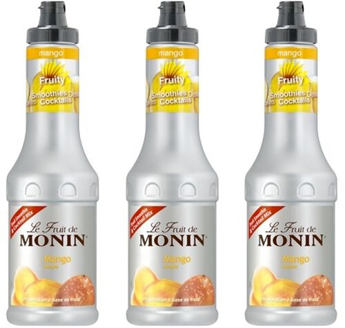 Lot de 3 pur&eacute;es de Fruit de Monin - Mangue - 3 x 50 cl