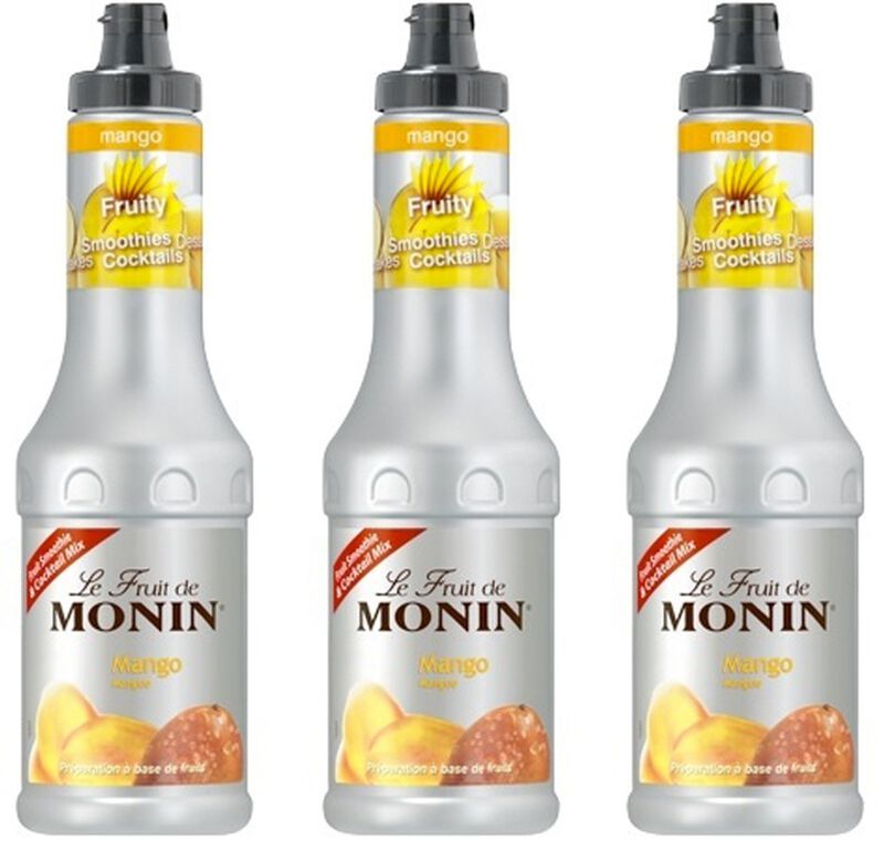 Lot de 3 pur&eacute;es de Fruit de Monin - Mangue - 3 x 50 cl image number 0