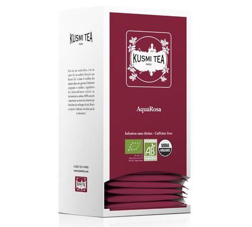 Kusmi Tea AquaRosa Organic Herbal Tea - 25 tea bags