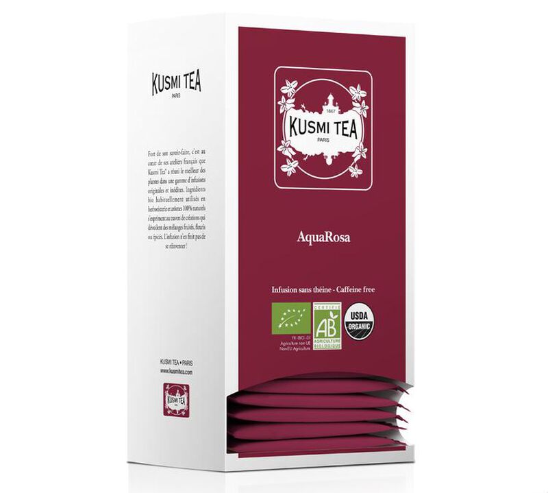 Kusmi Tea AquaRosa Organic Herbal Tea - 25 tea bags image number 0