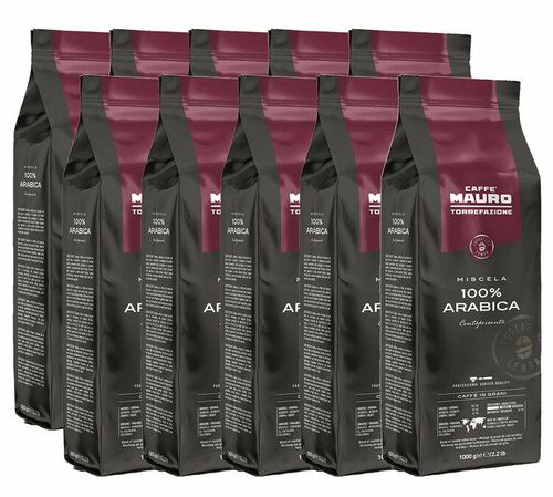 Caff&egrave; Mauro - Caff&egrave; in grani per - Centopercento Arabica 10 x 1 kg