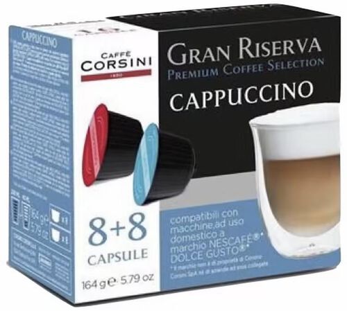 16 Nescaf&eacute;* Dolce Gusto* Compatible Pods Cappuccino &ndash; CORSINI