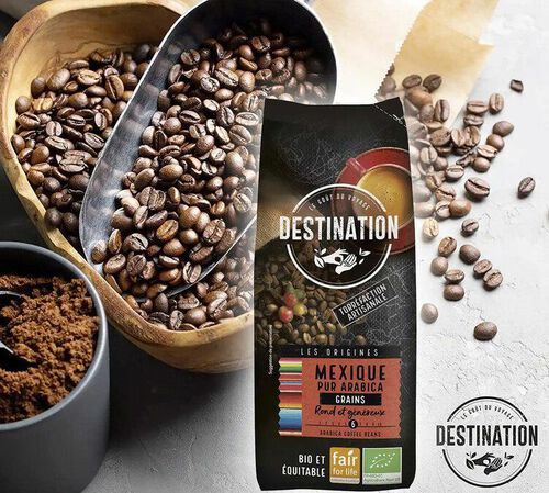 250 g - Caf&eacute; en grain - Mexique &Eacute;quitable Pur Arabica Bio - DESTINATION image number 1