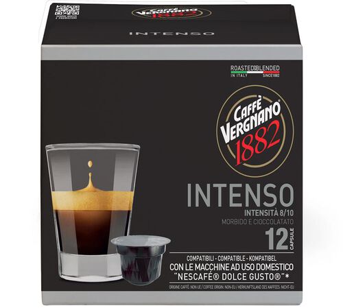Caff&egrave; Vergnano - 12 capsule per Nescafe&reg; Dolce Gusto&reg; - Intenso