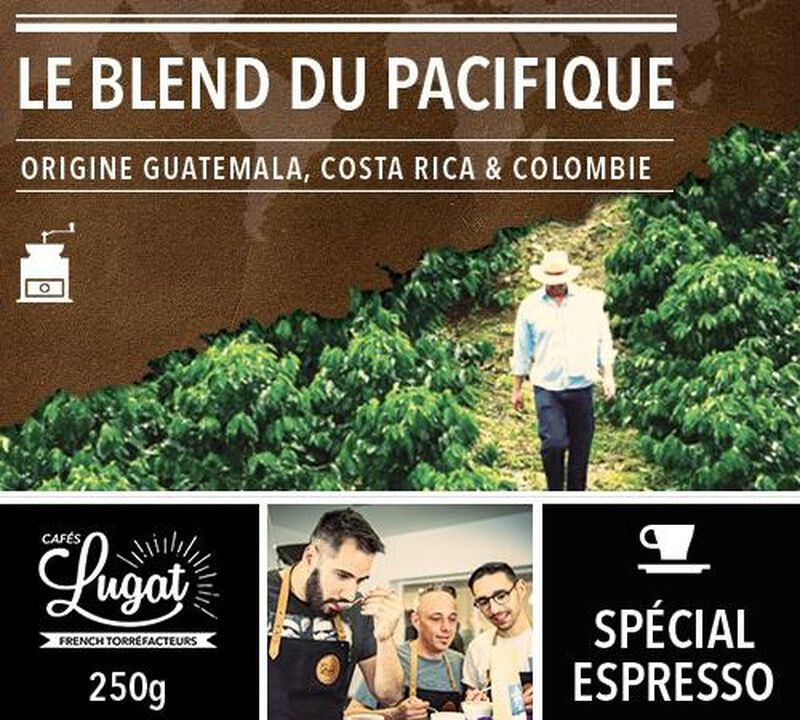 4x250 g - Caf&eacute; moulu - Le Blend du Pacifique - CAF&Eacute;S LUGAT image number 0