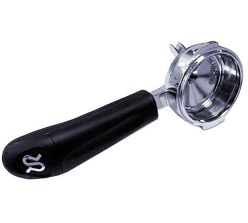 Portafiltro in ottone 2 beccucci 58mm con logo per macchina per caff&egrave; espresso Rancilio