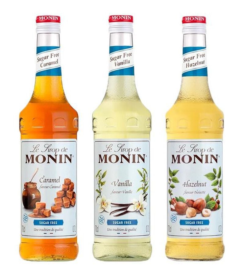 3 Sirops Sans Sucre de 70cl - Vanille Caramel Noisette - MONIN image number 0