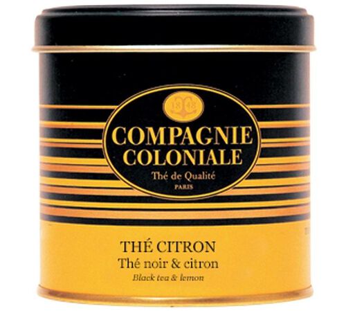 Luxury lemon black tea - 100g loose leaf tea in tin - Compagnie Coloniale