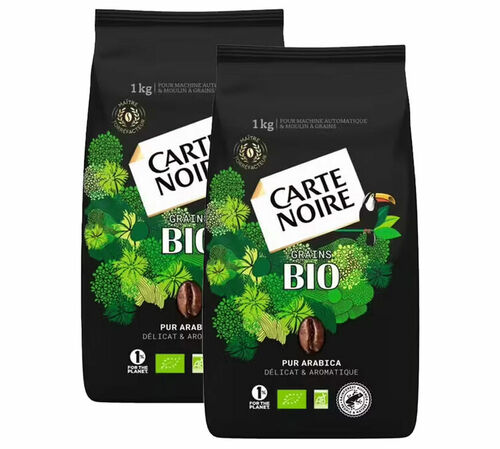 2 x 1 kg - Caf&eacute; en grain - Bio - CARTE NOIRE