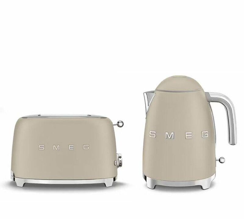 Set Petit-D&eacute;jeuner Grille-Pain TSF01MLMEU et Bouilloire TKLF03MLMEU Beige lin mat - SMEG image number 0
