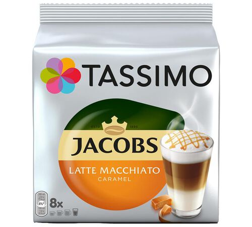 Tassimo Jacobs Latte Macchiato Caramel Coffee pods x 8 T-Discs