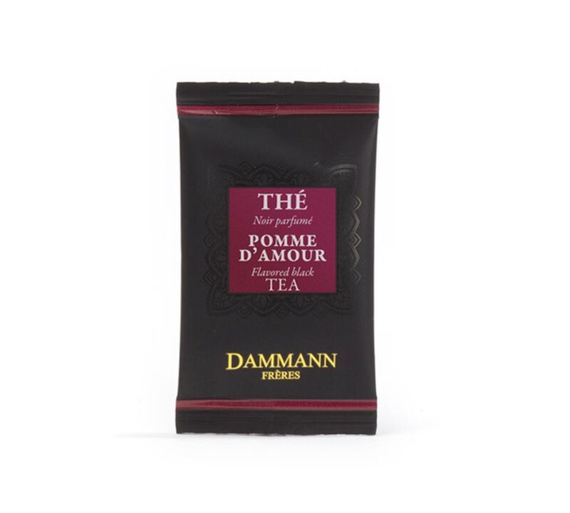 'Pomme d'amour' flavoured black tea - 24 Cristal&reg; sachets - Dammann Fr&egrave;res image number 2