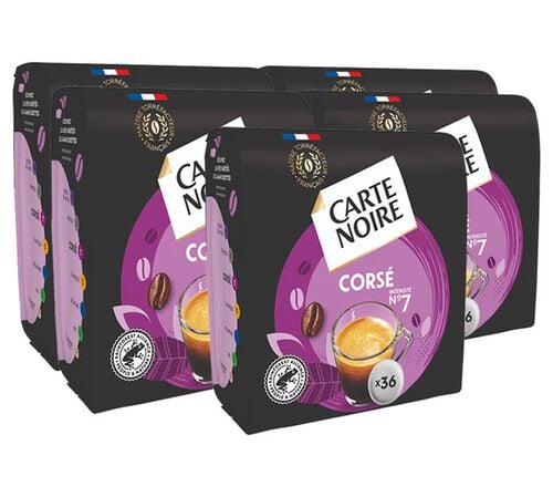 Lot de 180 Dosettes souples n&deg;6 Cors&eacute; 5 x 36 - Carte Noire